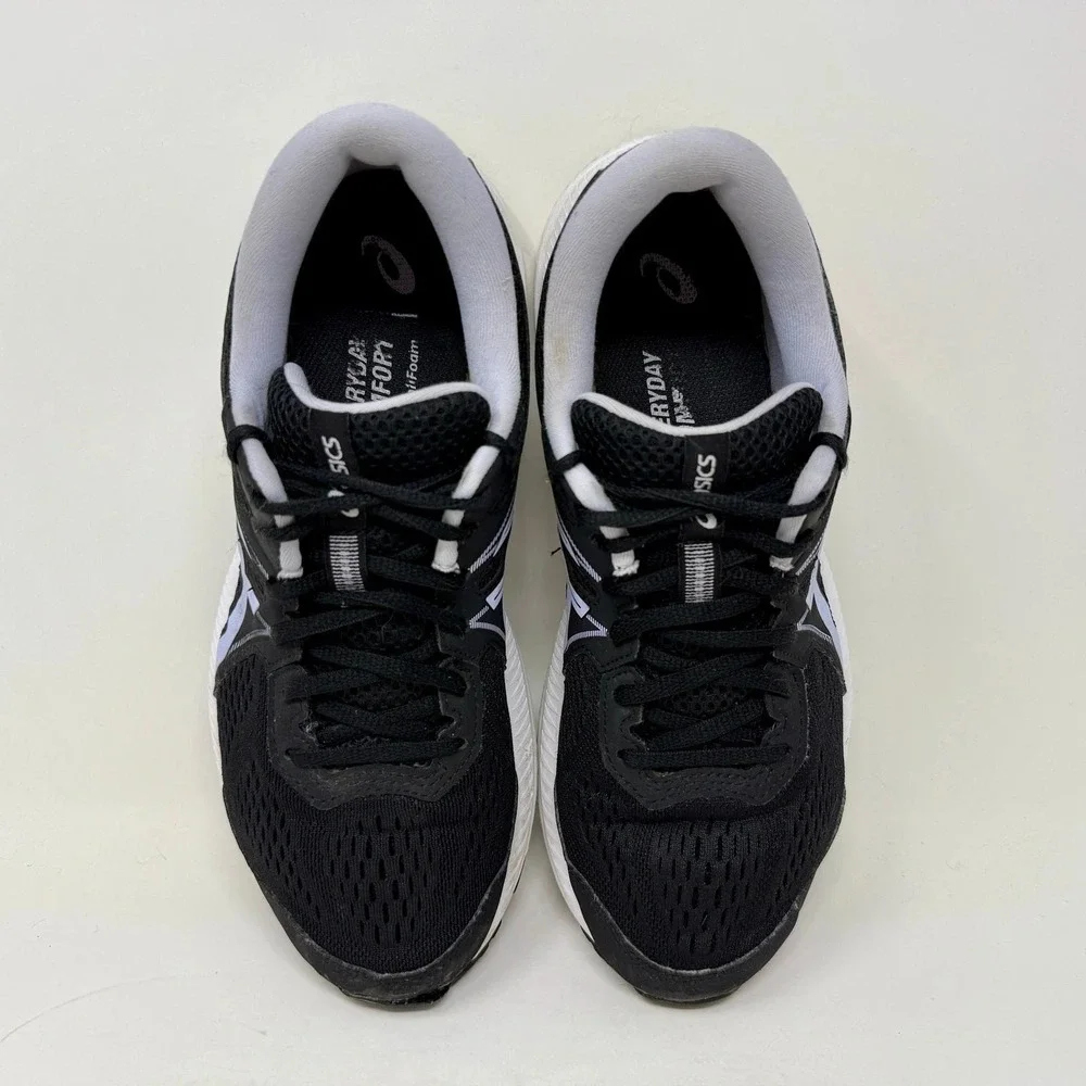 Asics Gel-Contend‎ 7 Womens Sz 10 Running Shoes Black White 1012A911